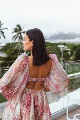 Zimmermann Botanica Bralette Mini Dress Milettia Floral Print Size 8 for rent on The Volte - image 4