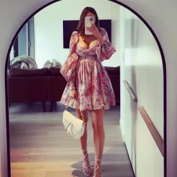 Zimmermann Botanica Bralette Mini Dress Milettia Floral Print Size 8 for rent on The Volte - image 5