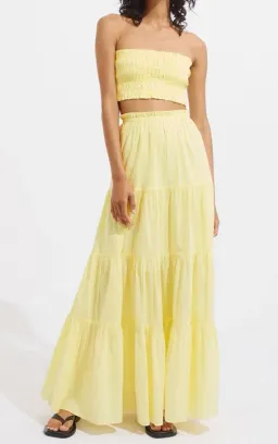 Steele Paradise Crop and Parasol Skirt Set in Neon Yellow Size 10 for rent on The Volte - image 1