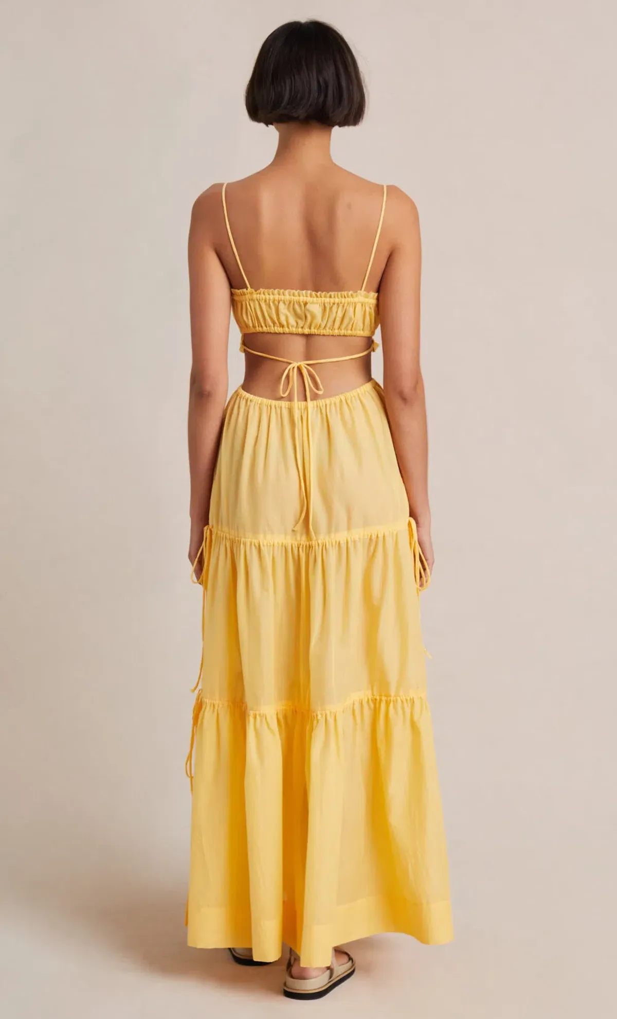 Bec & Bridge Alexandra Tie Maxi Dress Yellow Size 8 - Image 3