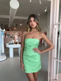 Bec & Bridge Apple Mini Dress Green Size 10 for rent on The Volte - image 3