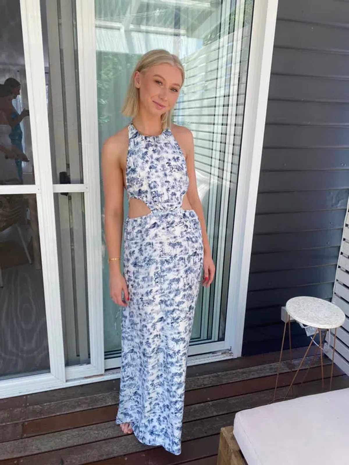 Sir the Label Dimitri Open Back Dress Print Size 6 for rent on The Volte - main image