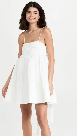 Aje Cantina Bow Back Mini Dress Ivory Size 4 for rent on The Volte - image 2