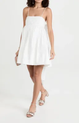 Aje Cantina Bow Back Mini Dress Ivory Size 4 for rent on The Volte - image 1