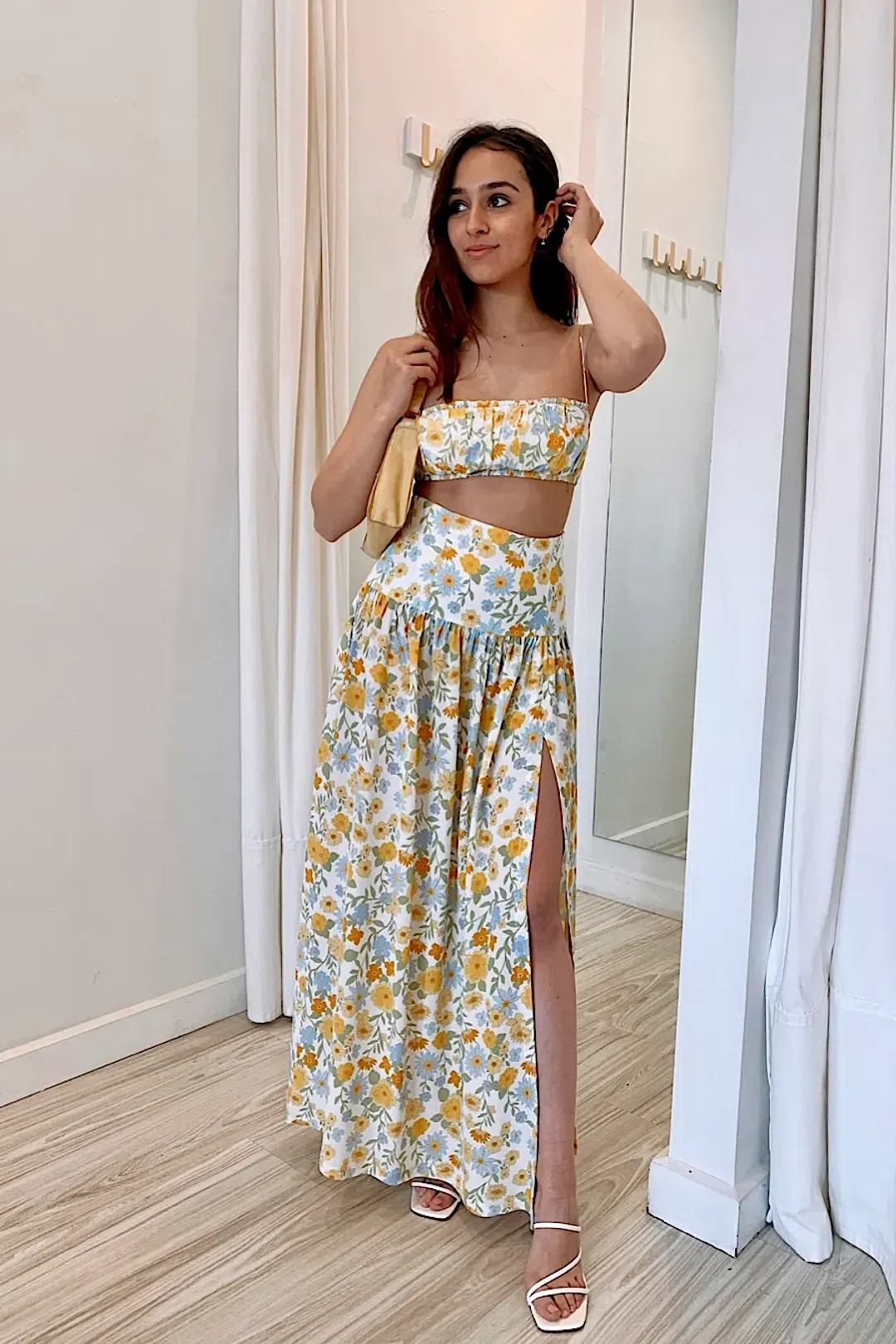 Bec & Bridge Cali Sun Top and Skirt Set Floral Size 8 for rent on The Volte - main image