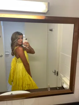 Aje Solstice Tiered Maxi Dress Yellow Size 10 for rent on The Volte - image 5