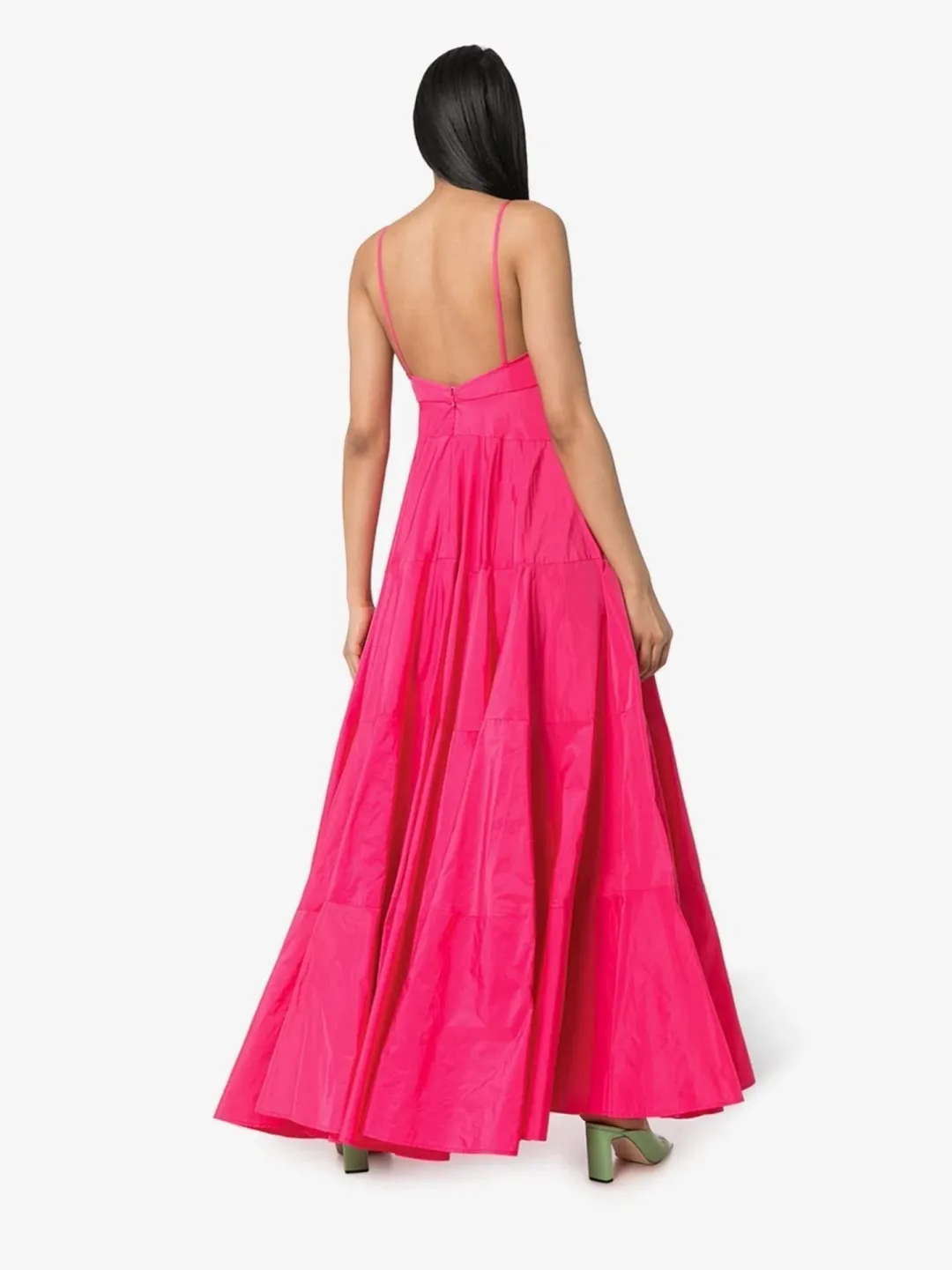 Jacquemus La Robe Manosque Tiered Maxi Dress Pink Size 6 for rent on The Volte - main image
