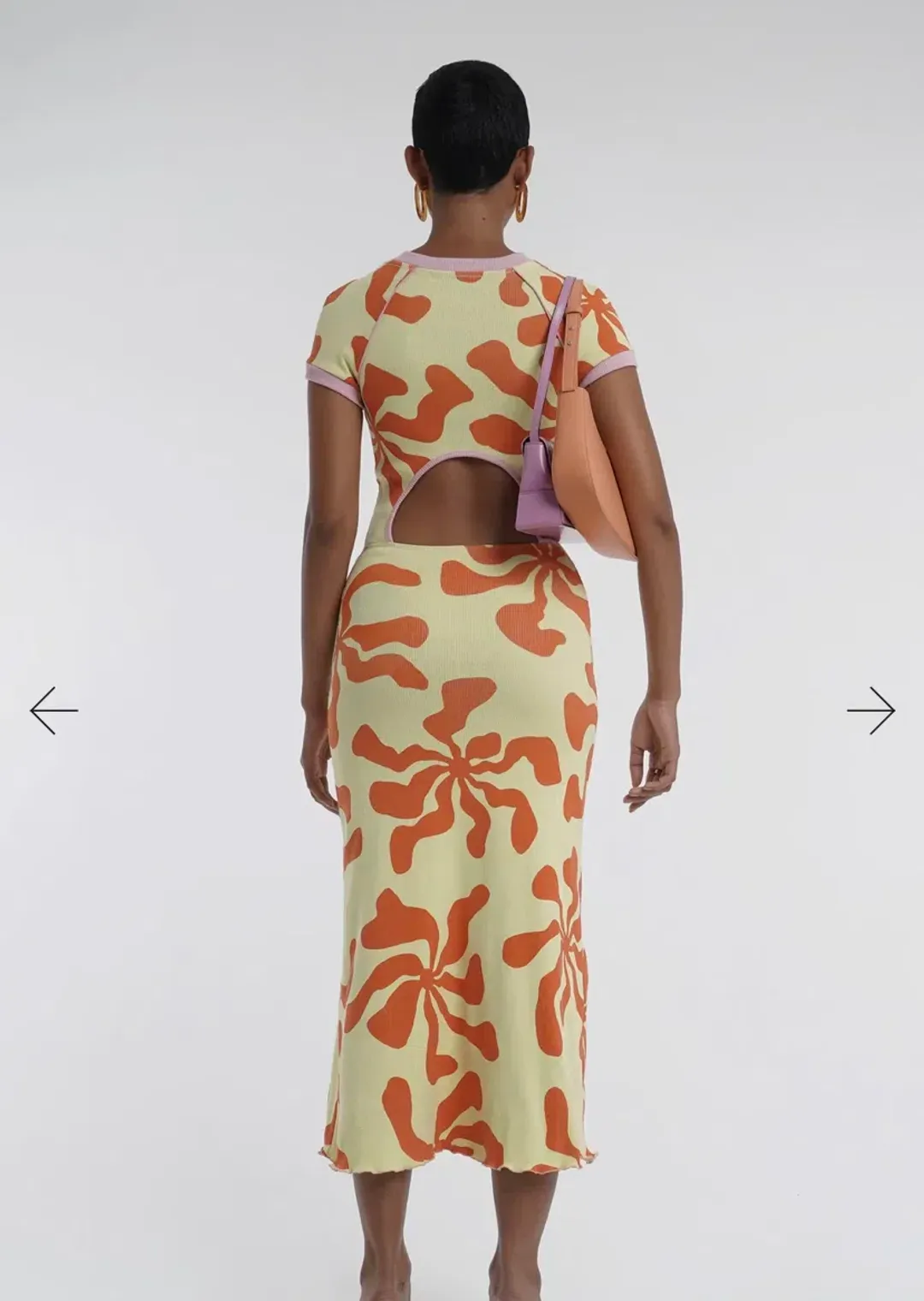 Arthur Apparel Hole Dress Tequila Sunrise Size 8 for rent on The Volte - main image