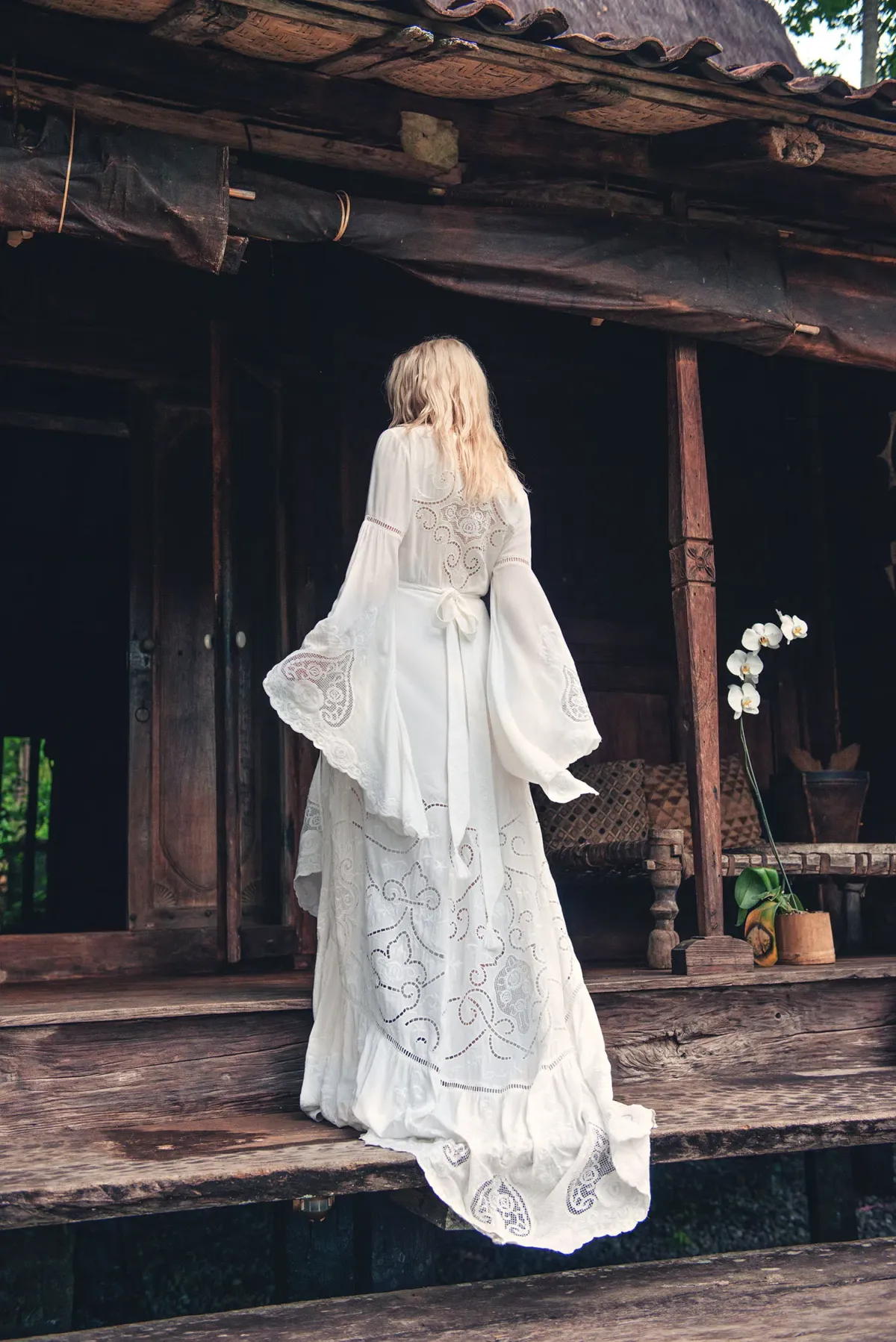 Spell and the Gypsy Gwendolyn Wrap Dress White Size 10 - Image 4