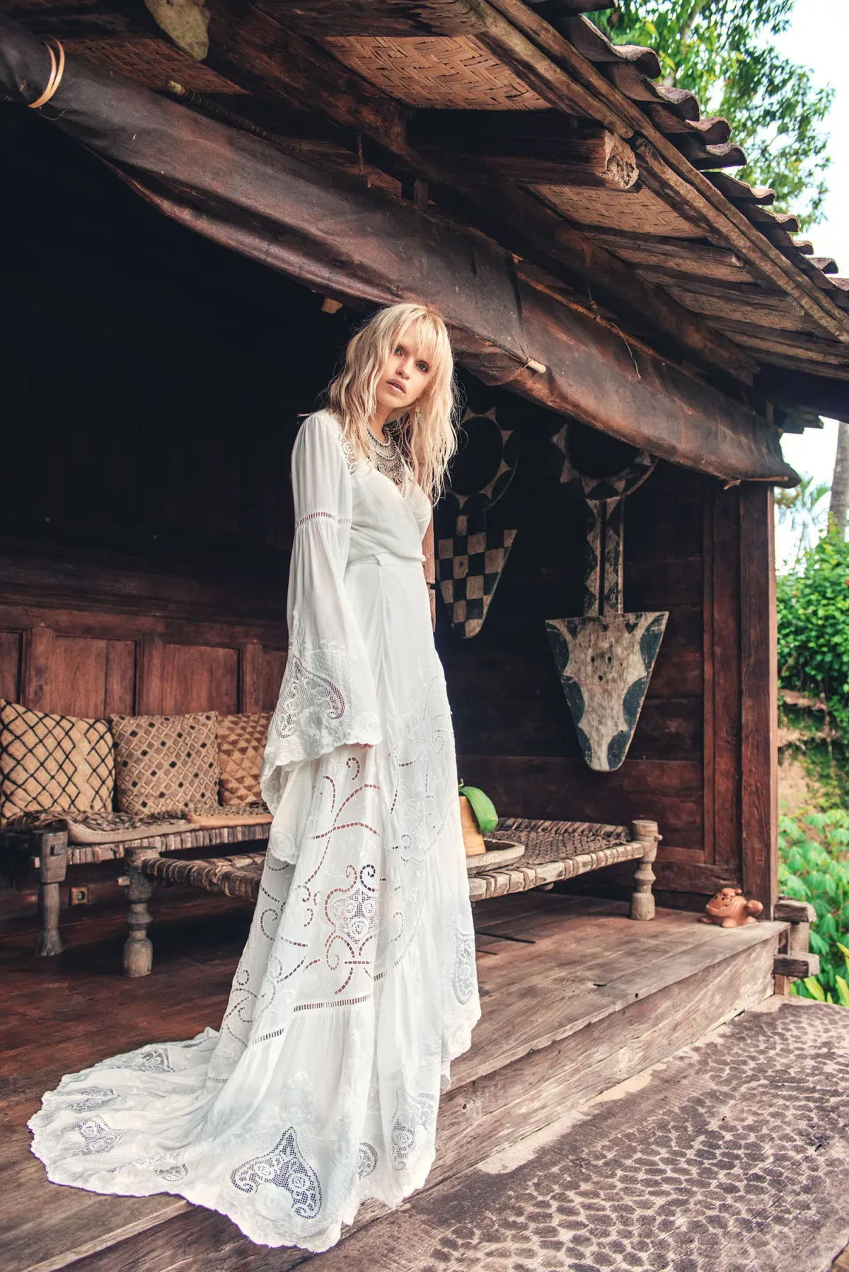 Spell and the Gypsy Gwendolyn Wrap Dress White Size 10 - Image 2