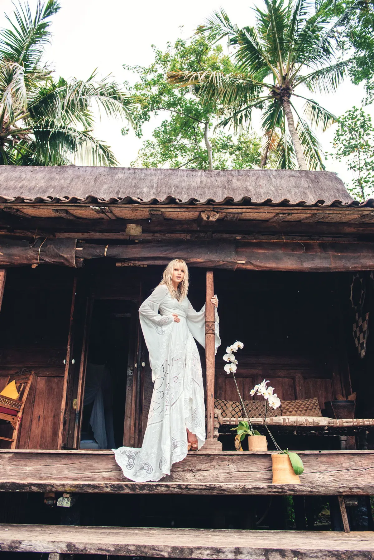 Spell and the Gypsy Gwendolyn Wrap Dress White Size 10 - Image 5