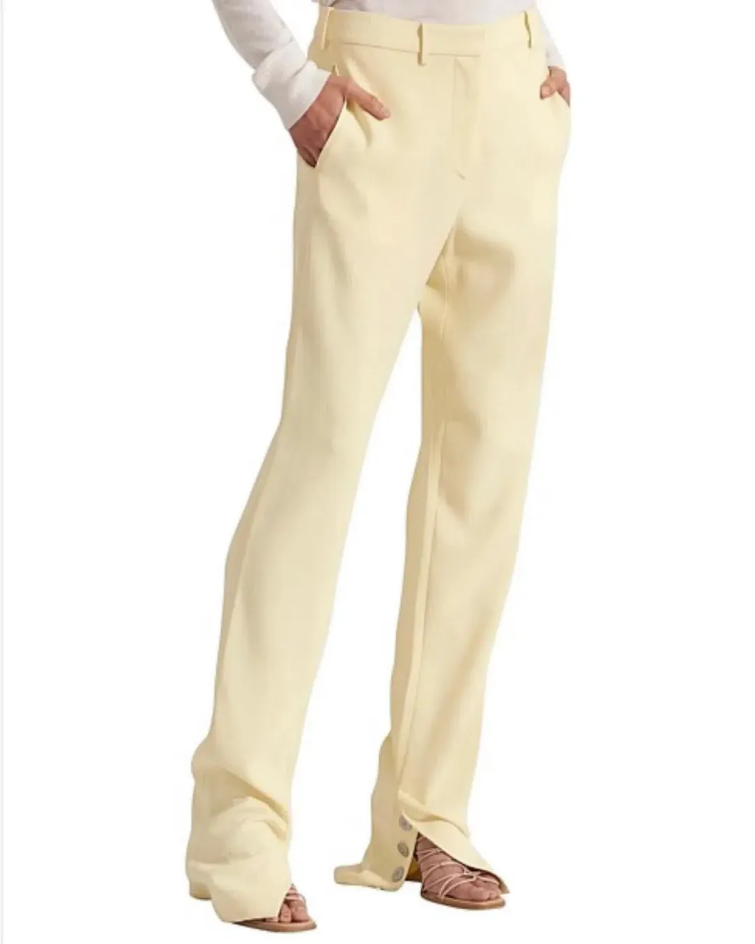 Dion Lee Cady Vented Trouser Yellow Size AU 6 for rent on The Volte - main image