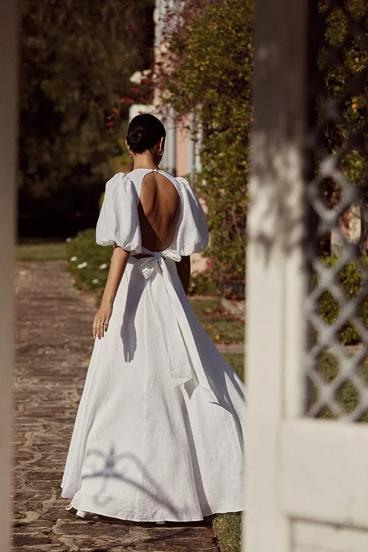 Dissh Aisle Linen Backless Dress White Size 8 - Image 7