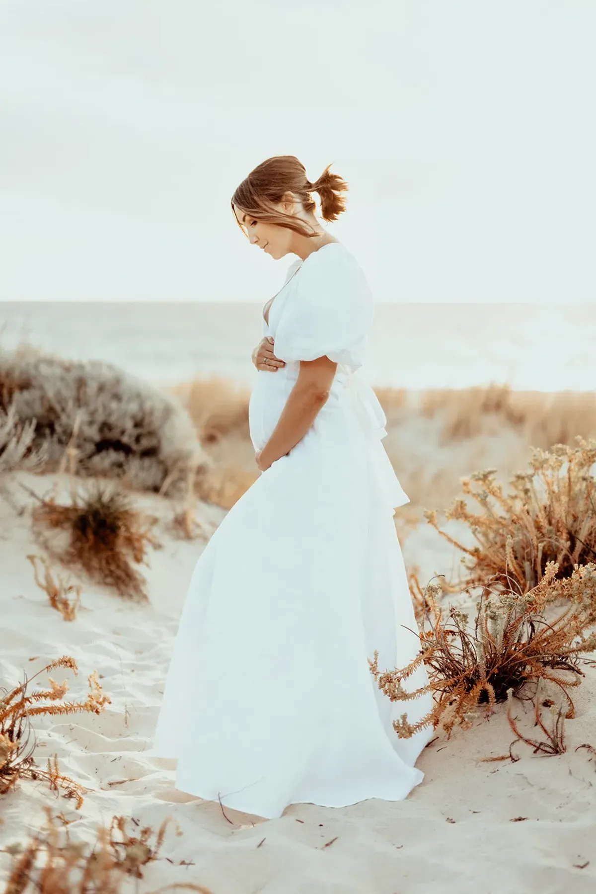 Dissh Aisle Linen Backless Dress White Size 8 - Image 3