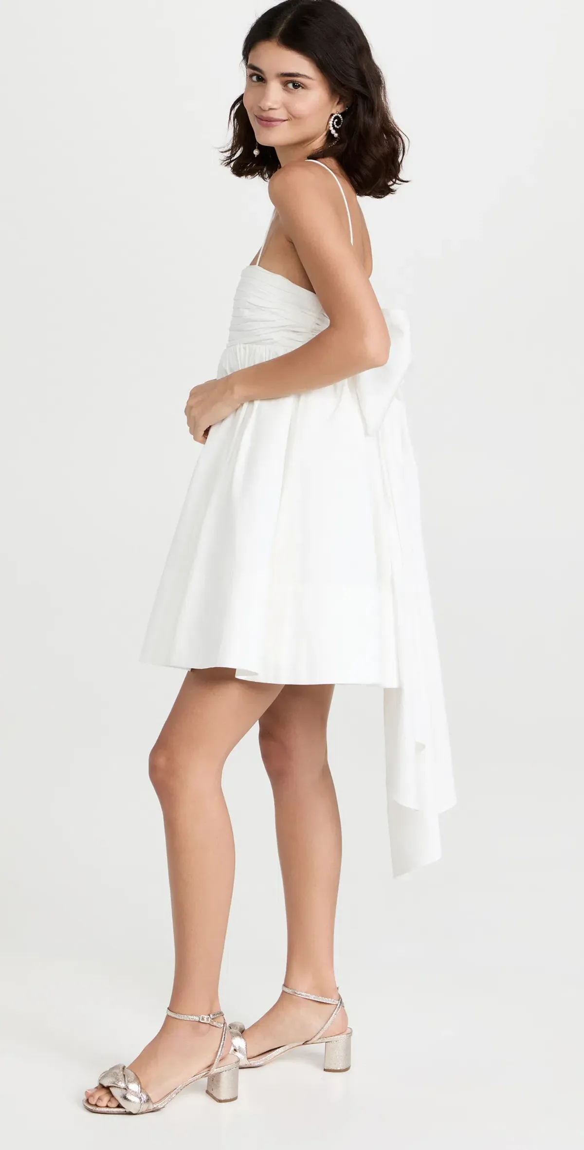 Aje Catina Bow Back Mini Dress White Size 8 - Image 2