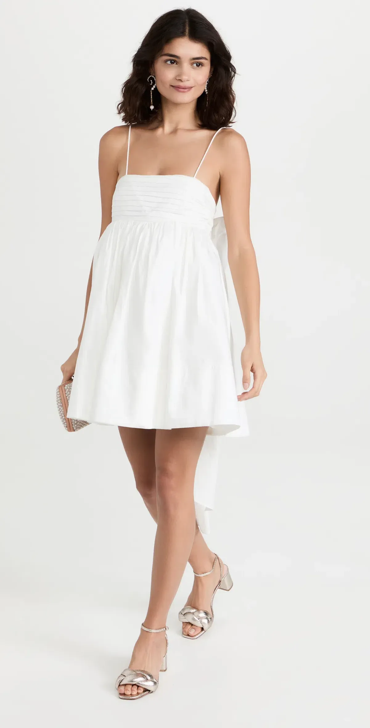 Aje Catina Bow Back Mini Dress White Size 8 - Image 1
