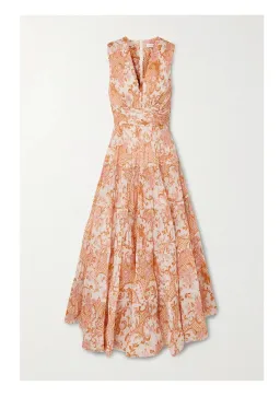 Zimmermann Postcard Pleated Organza Dress Print Size 1 / Au 10 for rent on The Volte - image 3