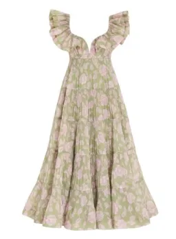 Zimmermann Lovestruck Pleated Gown Floral Size 1 / Au 10 for rent on The Volte - image 3