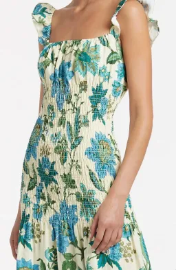 Sir the Label Alexandre Ruched Midi Dress Print Size 8 for rent on The Volte - image 2