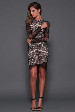 Melanie Long Sleeve Dress Black for rent on The Volte - image 2