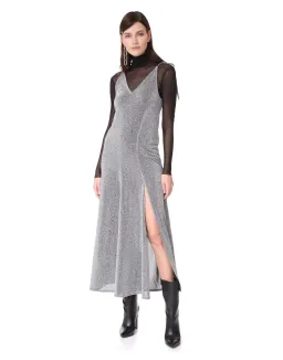 MLM the Label Miami Tie Slip Maxi Dress Silver Size 8 for rent on The Volte - image 1