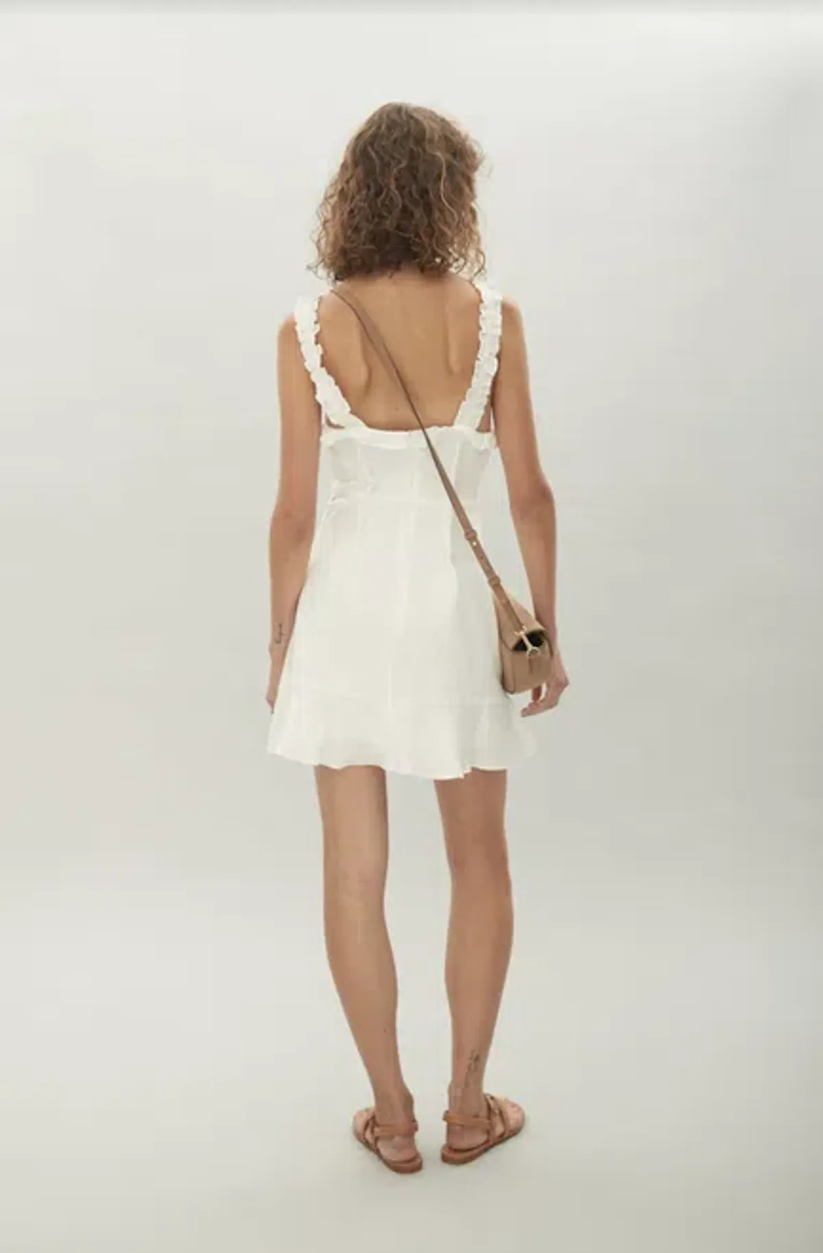 Hansen and Gretel Saint Dress White Linen Mini Dress Size 8 - Image 2