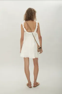 Hansen and Gretel Saint Dress White Linen Mini Dress Size 8 for rent on The Volte - image 2