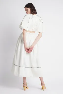 Aje Euphoria Cutout Dress White Size 8 for rent on The Volte - image 2