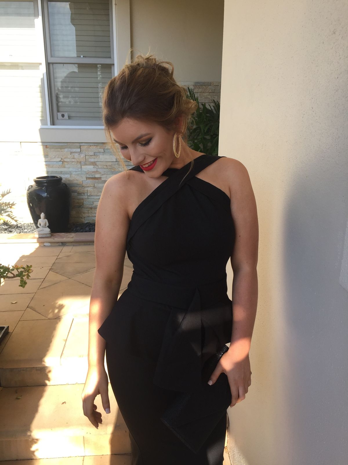 Elle Zeitoune Black Peplum formal dress - Image 1