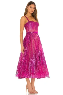 Bronx and Banco Fuchsia Mademoiselle Midi Dress Pink SIze 10 for rent on The Volte - image 3
