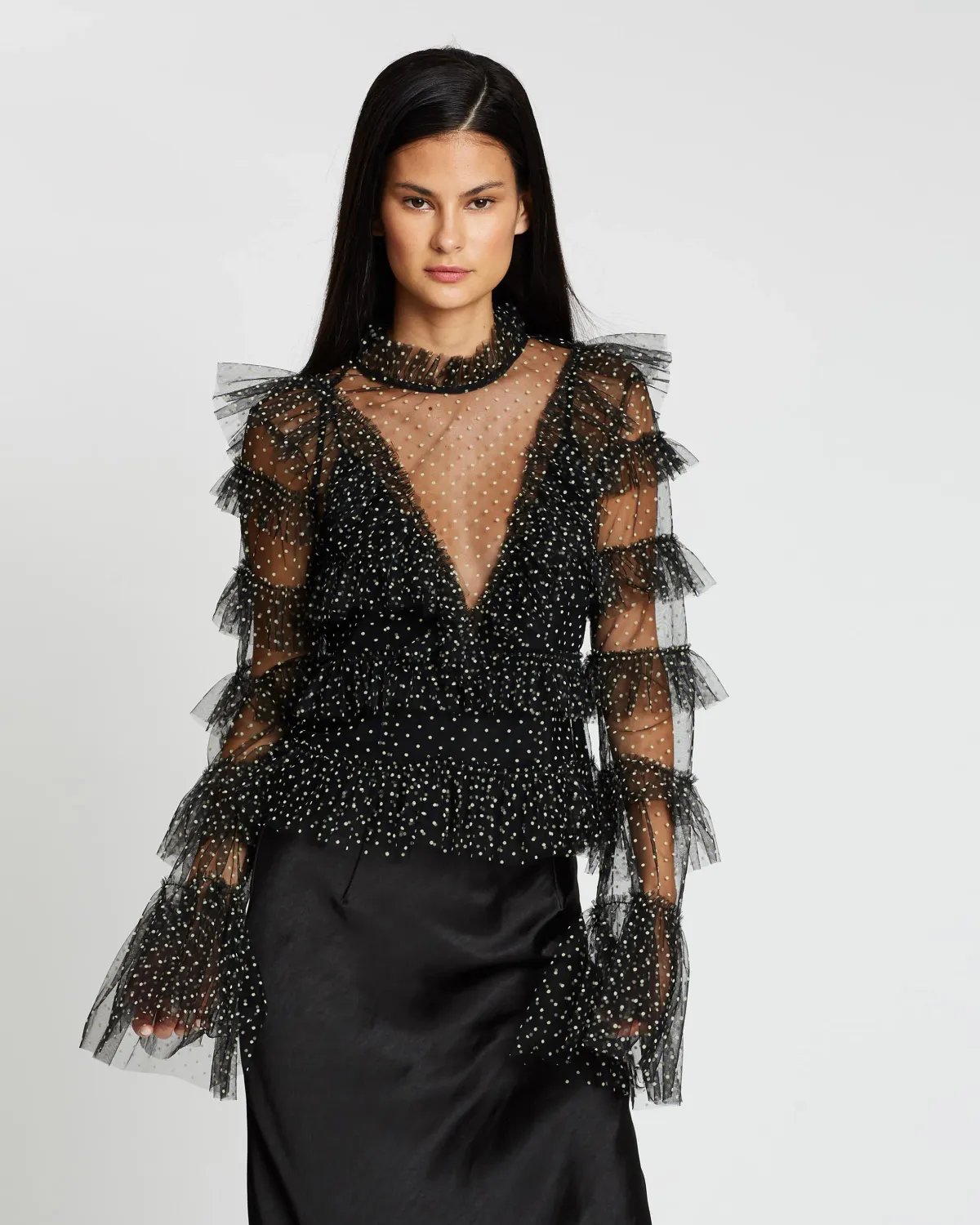 The Alice McCall Tokyo Skies Top Black Size 8 - Image 1