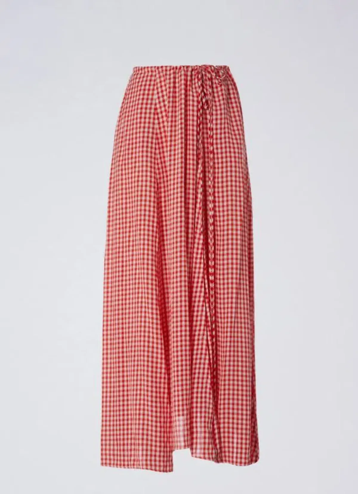 Scanlan Theodore Gingham Drawcord Skirt and Gingham Drawcord Top Set Red - Image 4