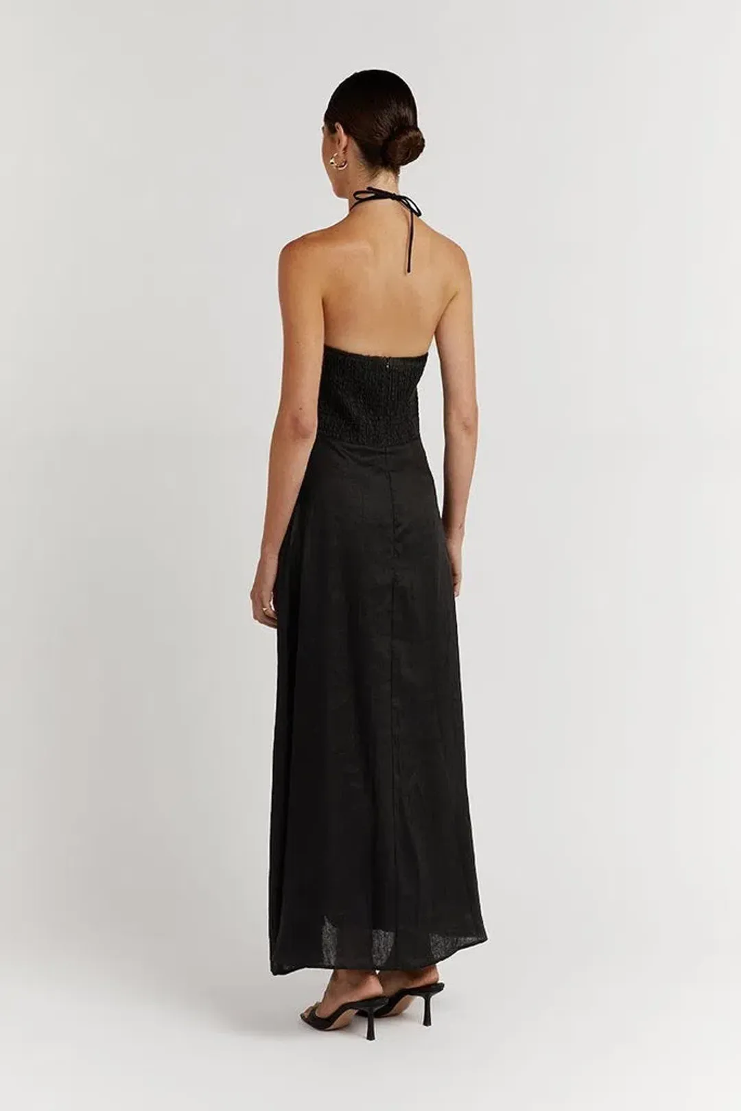 Dissh Flow Halter Midi Dress Black Size 8 for rent on The Volte - main image