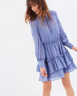 Talulah Sweet Allure Long Sleeve Mini Dress Purple Size 6 for rent on The Volte - image 4