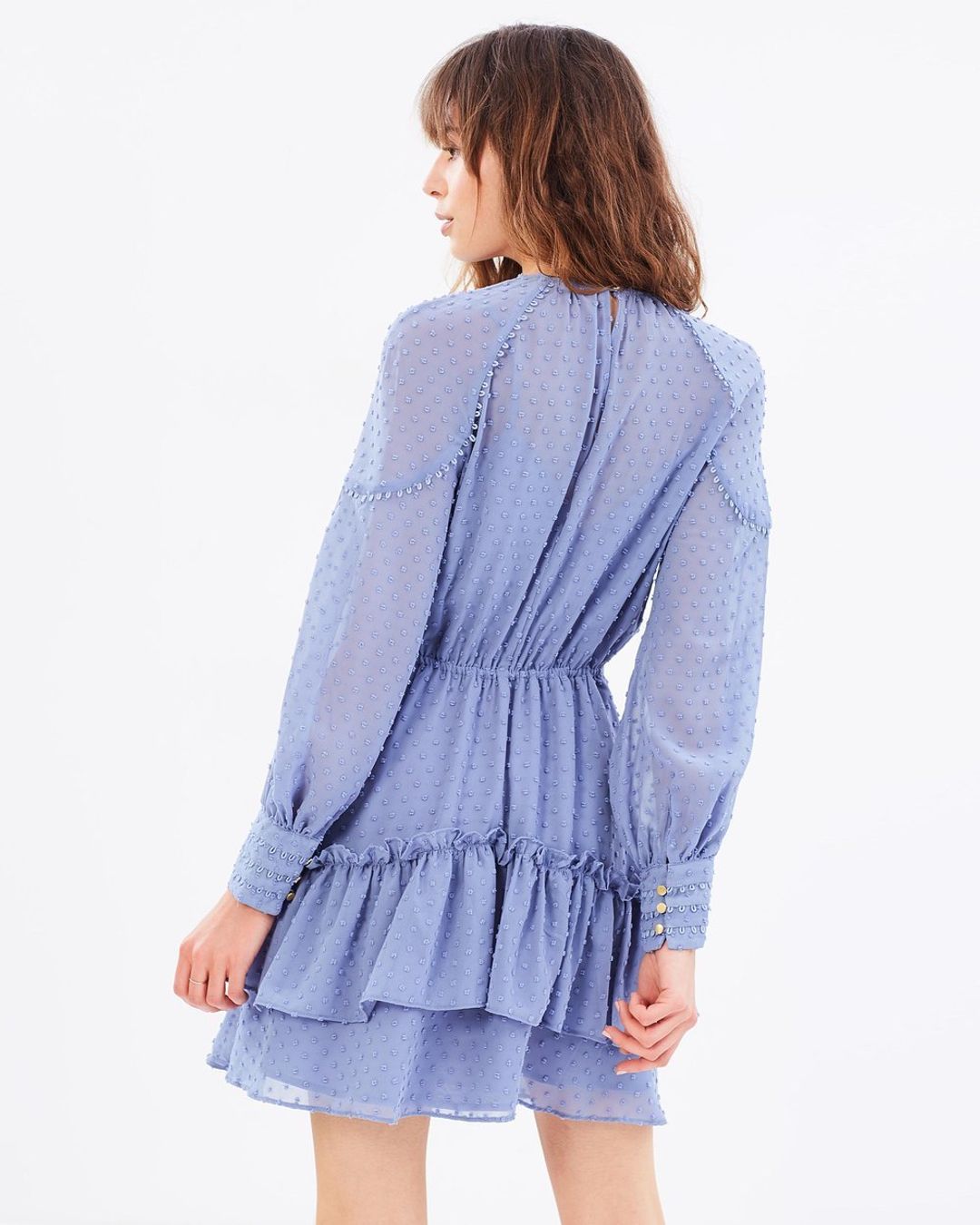 Talulah Sweet Allure Long Sleeve Mini Dress Purple Size 6 for rent on The Volte - main image