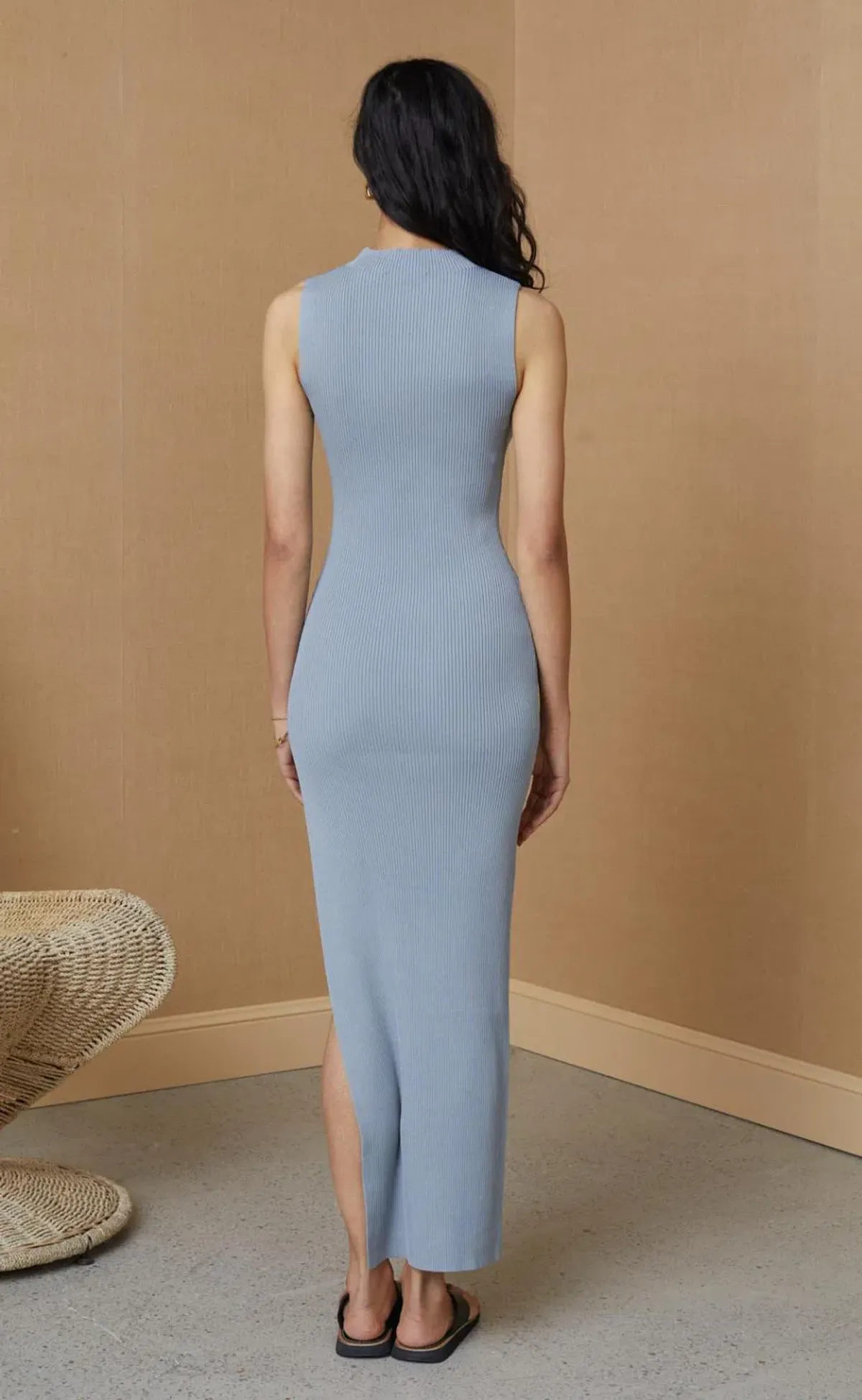 Bec & Bridge Storm Harper Sleeveless Midi Dress Blue Size 12 - Image 4