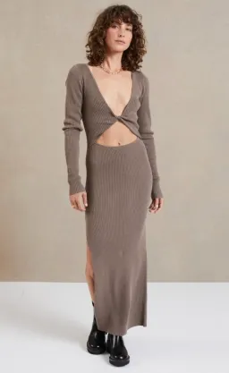 Bec and Bridge Silt Riviera Long Sleeve Dress Gray Size 8 for rent on The Volte - image 1