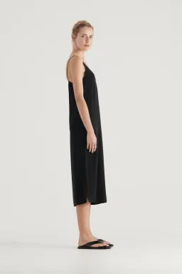 Elka Collective Suki Black Slip Silk Dress Black Size 10 for rent on The Volte - image 4