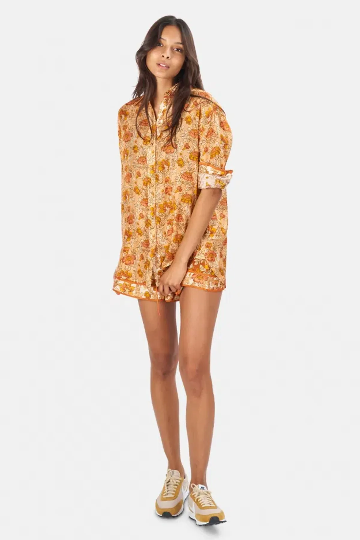 Zimmermann Andie Relaxed Shirt Almond Floral Print Size 0 / AU 8 - Image 1