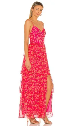 Amanda Uprichard Thaddea Maxi Dress Pink Size 10 for rent on The Volte - image 2