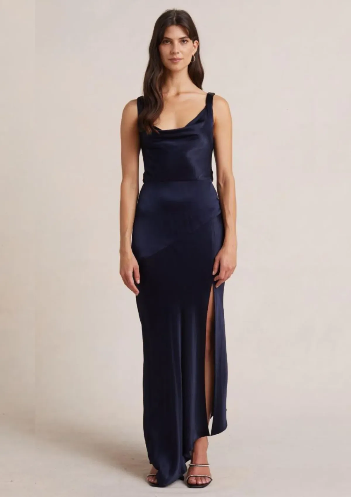 Bec & Bridge Moon Dance Cowl Dress Navy Blue Size 8 - Image 1