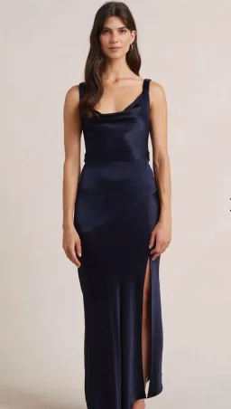 Bec & Bridge Moon Dance Cowl Dress Navy Blue Size 8 for rent on The Volte - image 4