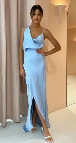 One Fell Swoop Muse Maxi Dress in Carolina Blue Size 8 for rent on The Volte - image 1