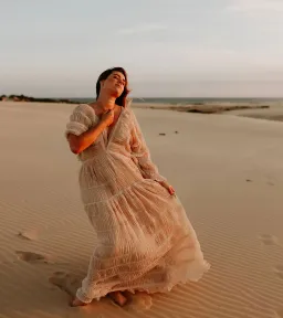 We Are Reclamation Wonderment and Awe Gown Beige One Size Fits Most (Aus 6-16) for rent on The Volte - image 9