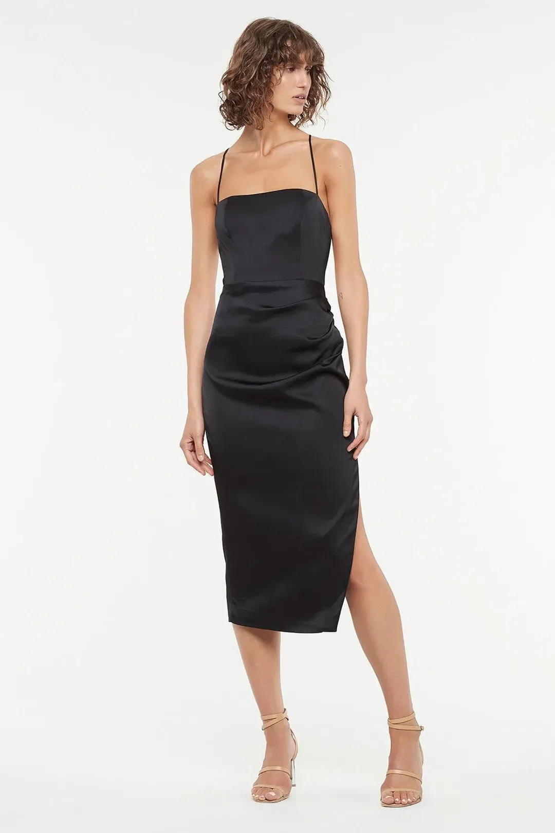 Manning Cartell Miami Heat Midi Backless Dress Black Size 12 for rent on The Volte - main image
