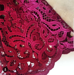 White Suede Berry Lace Shift Dress for rent on The Volte - image 3