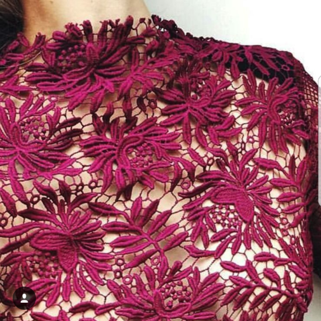 White Suede Berry Lace Shift Dress for rent on The Volte - main image