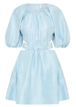 Aje Psychedelia Cut Out Mini Dress Pale Blue Size 4 for rent on The Volte - image 4