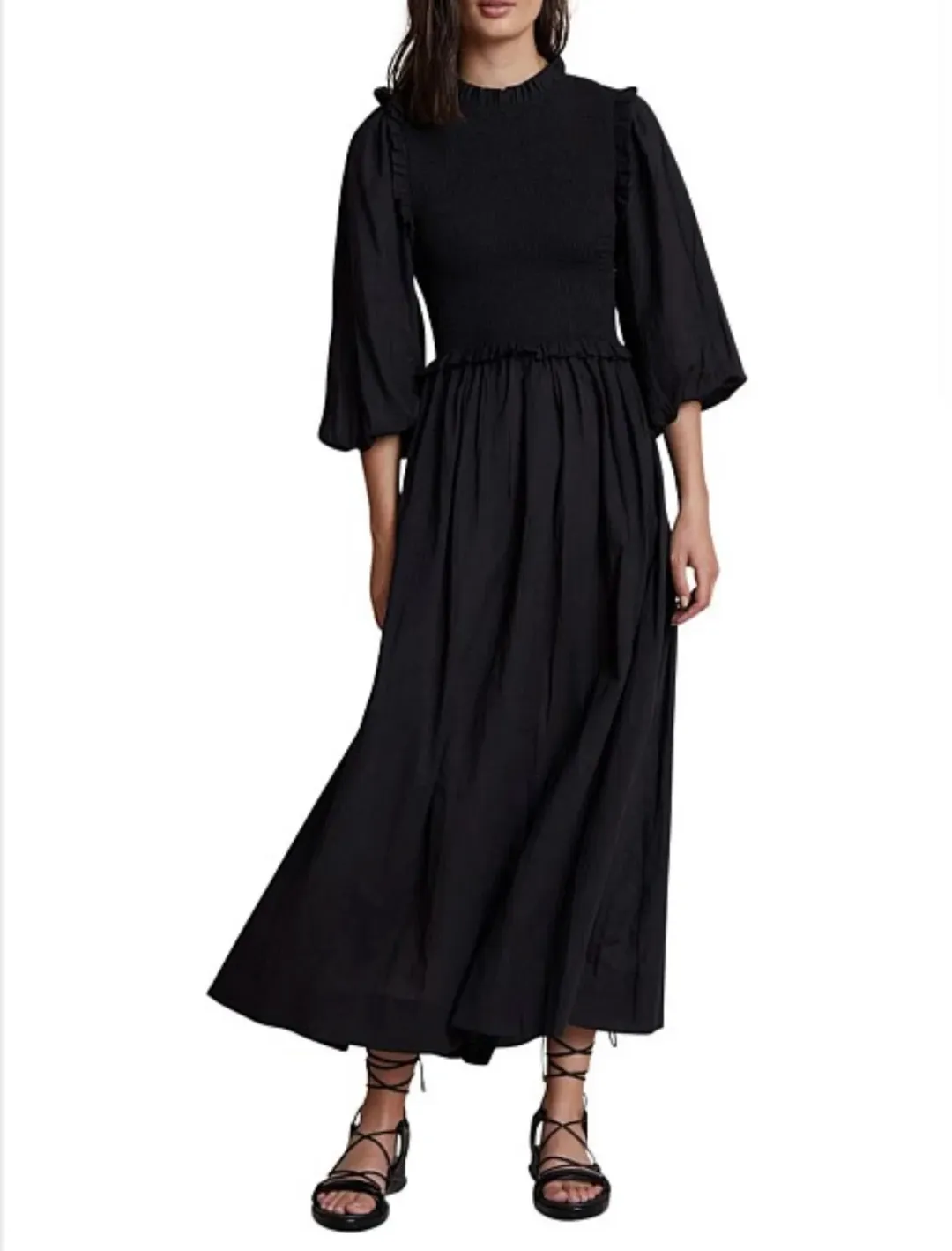 Bec & Bridge Willow Canyon Midi Dress Black Size 12 for rent on The Volte - main image