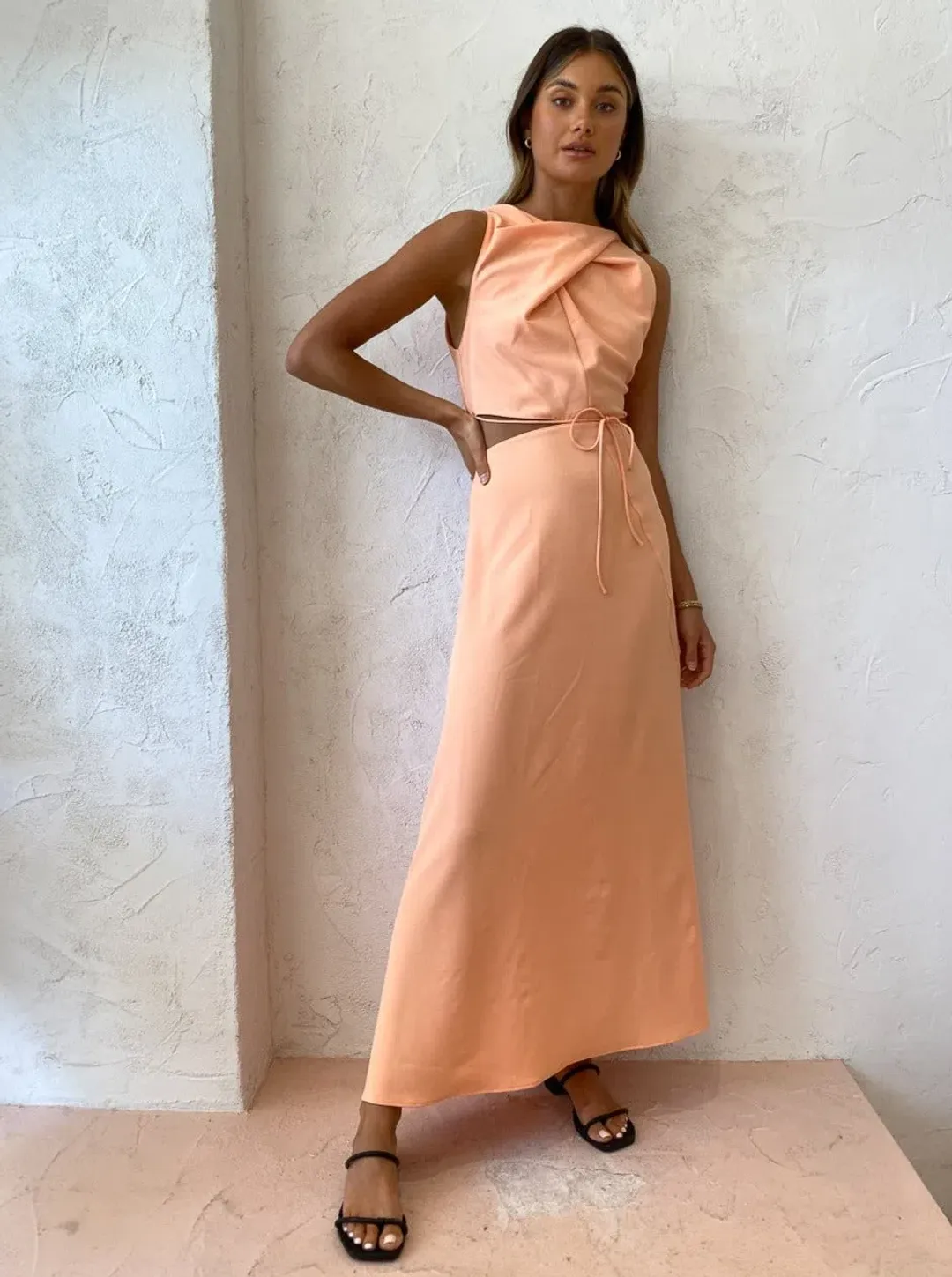 One Fell Swoop Bijoux Maxi Dress Orange Size 8 for rent on The Volte - main image